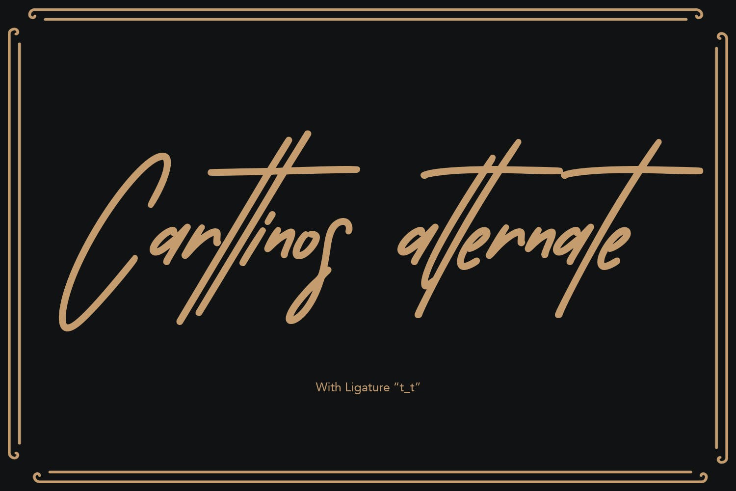 真实手写签名英文字体素材 Carttinos Signature Typeface 设计素材 第4张