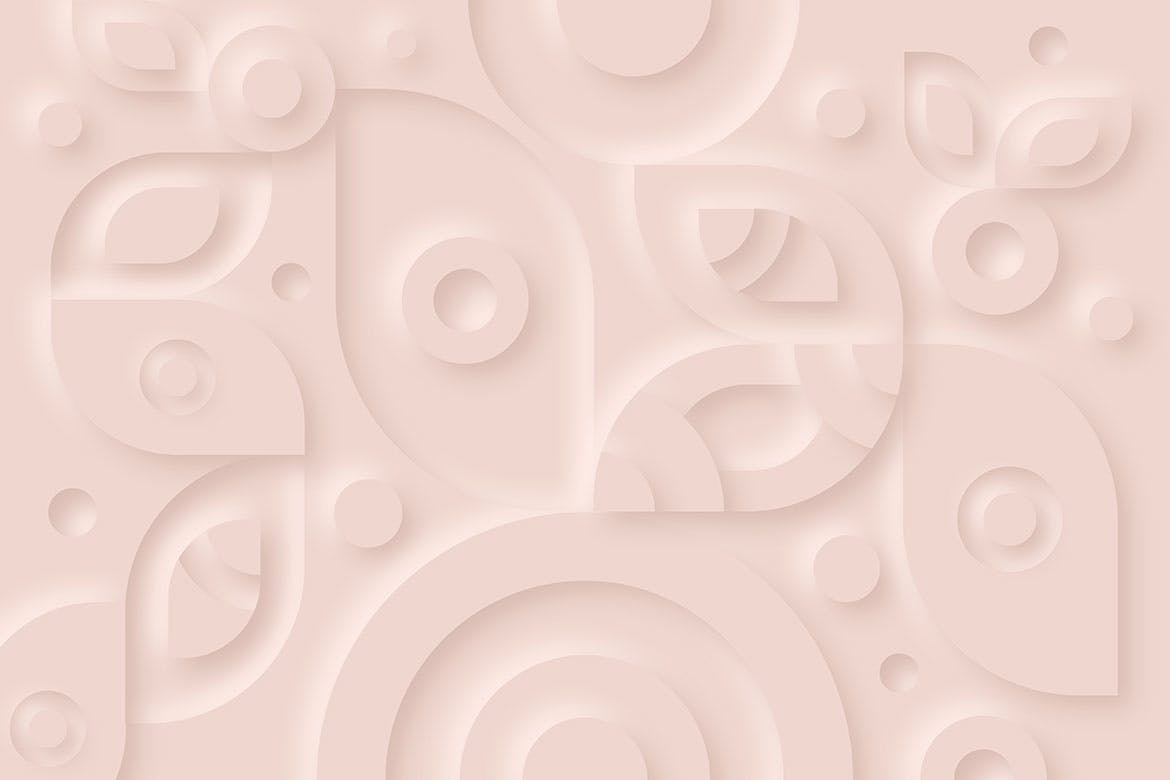 Neumorphism新拟物风格极简几何装饰背景合集 Neumorphism – Geometric Ornament Background Set 图片素材 第10张