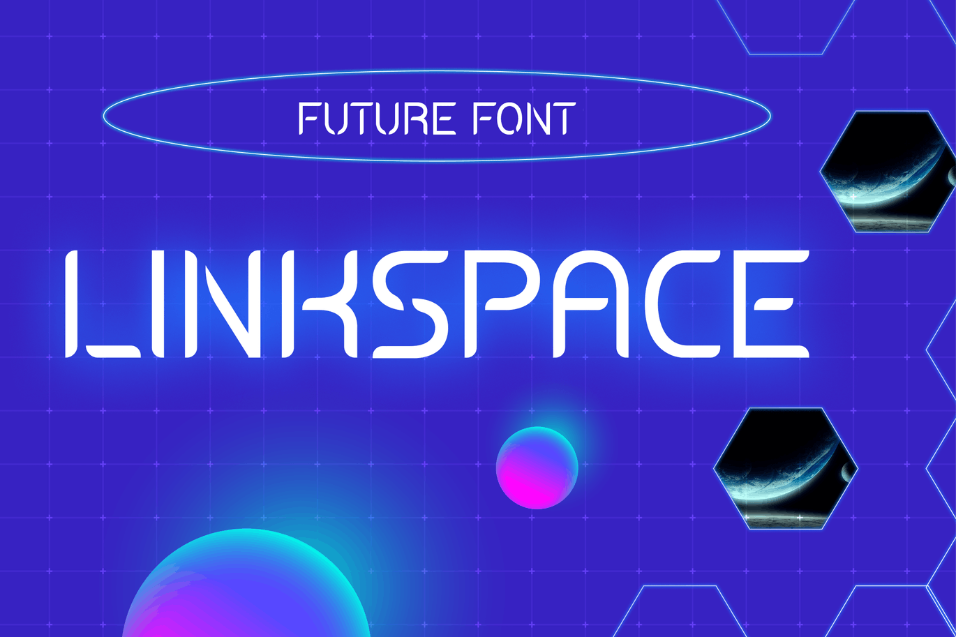 科技海报未来科技字体素材 Linkspace – Futuristic Techno Font 设计素材 第1张