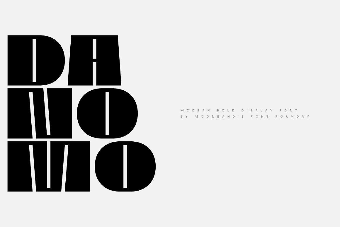 英文字体：大胆时尚潮流都市风宽体粗体杂志海报排版标题logo设计无衬线字体包 MBF Danomo 设计素材 第2张