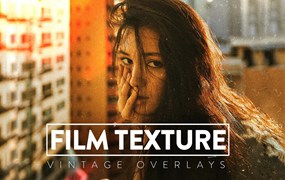 50个复古胶片颗粒纹理照片叠层素材 50 Film Grain Textures Overlays