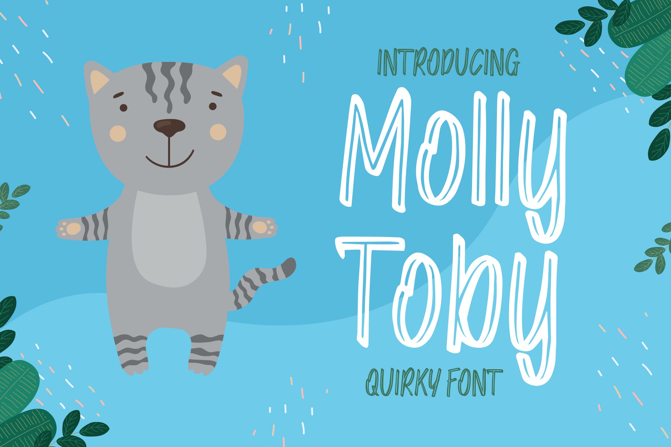 可爱卡通儿童主题英文字体合集 Molly Toby 设计素材 第1张