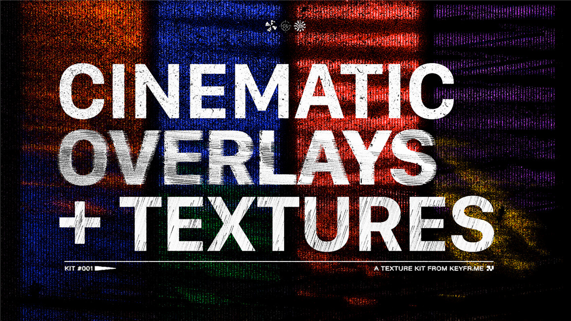 KEYFR 70个抽象多彩色调砂换毛刺噪点失真砾置效果纹理背景视频素材 Cinematic Texture Kit.001 . 第1张