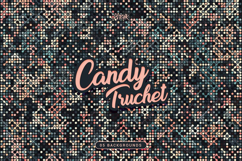 抽象多彩糖果背景 Candy Truchet Backgrounds 图片素材 第5张