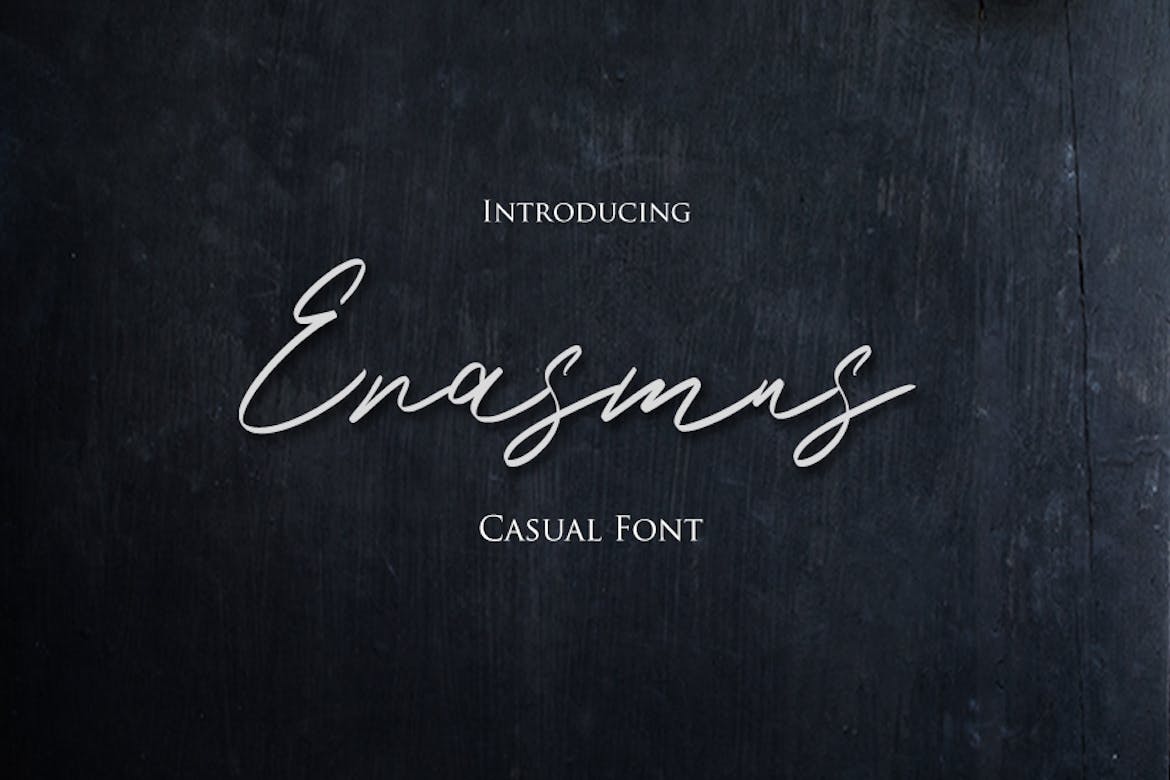 优雅流畅线条英文手写字体 Erasmus – Casual Hand Lettering Font 设计素材 第1张