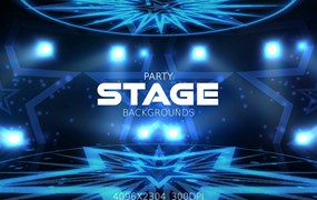 蓝色派对舞台背景 Party Stage Backgrounds
