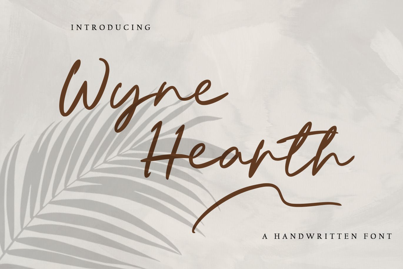连字手写英文字体素材 Wyne Hearth 设计素材 第1张