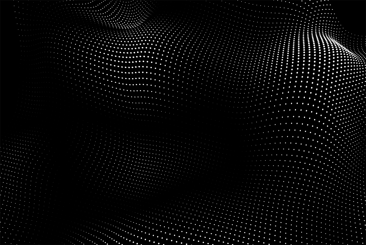 立体白色粒子波浪黑色背景 GEO_NOISE5 Image Pack 图片素材 第11张