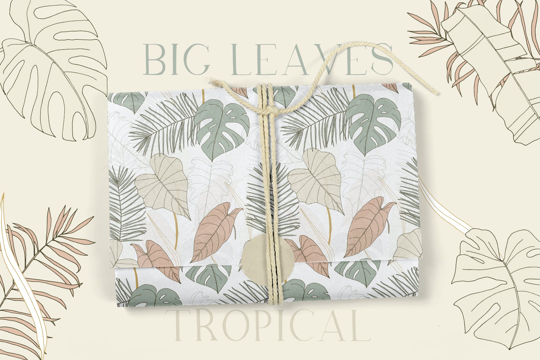 植物叶子热带图案素材 Big Leaves – Tropical Patterns 图片素材 第4张