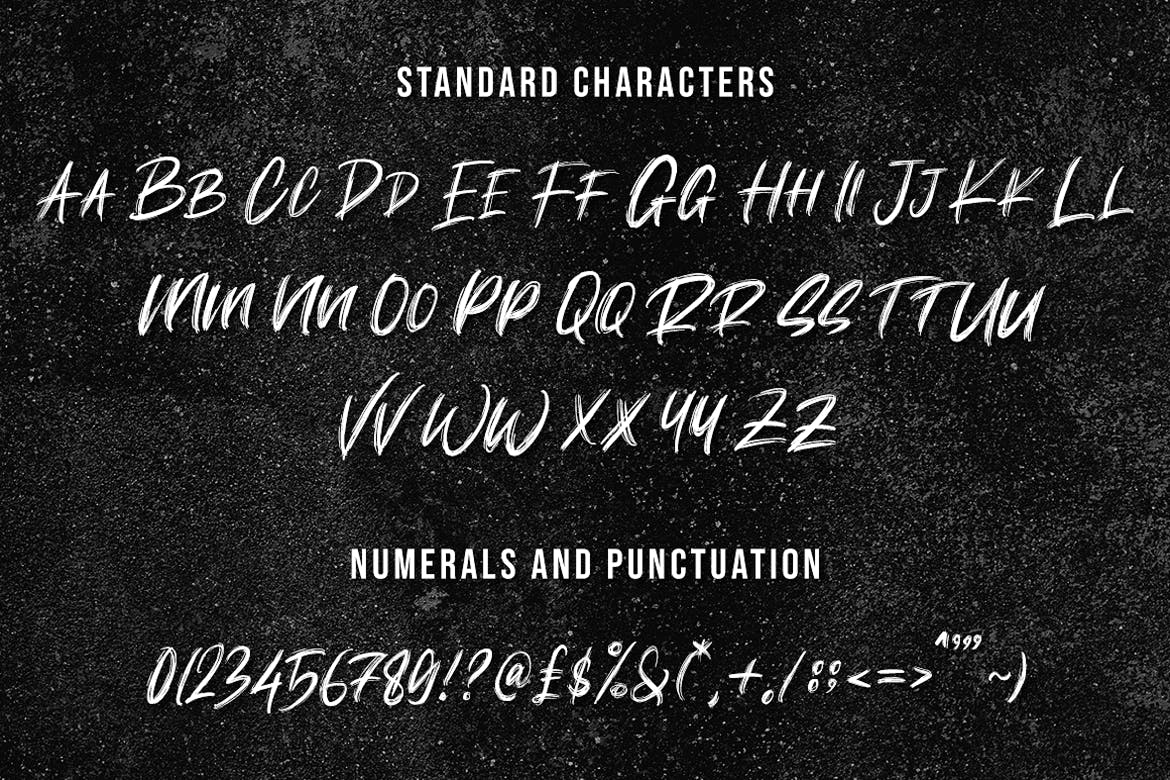 激情赛车极限运动摇滚风手写字体 Handbrush Font 设计素材 第2张