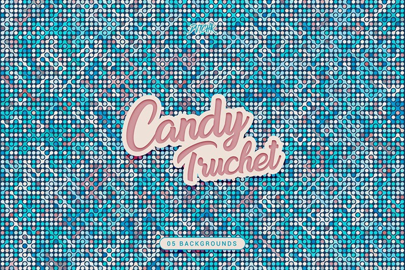 抽象多彩糖果背景 Candy Truchet Backgrounds 图片素材 第4张