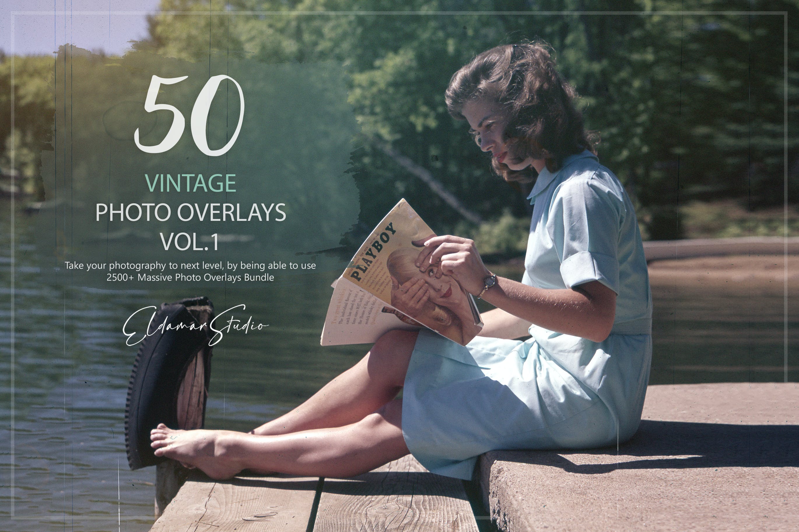 50个复古照片叠层背景素材v1 50 Vintage Photo Overlays – Vol. 1 图片素材 第1张
