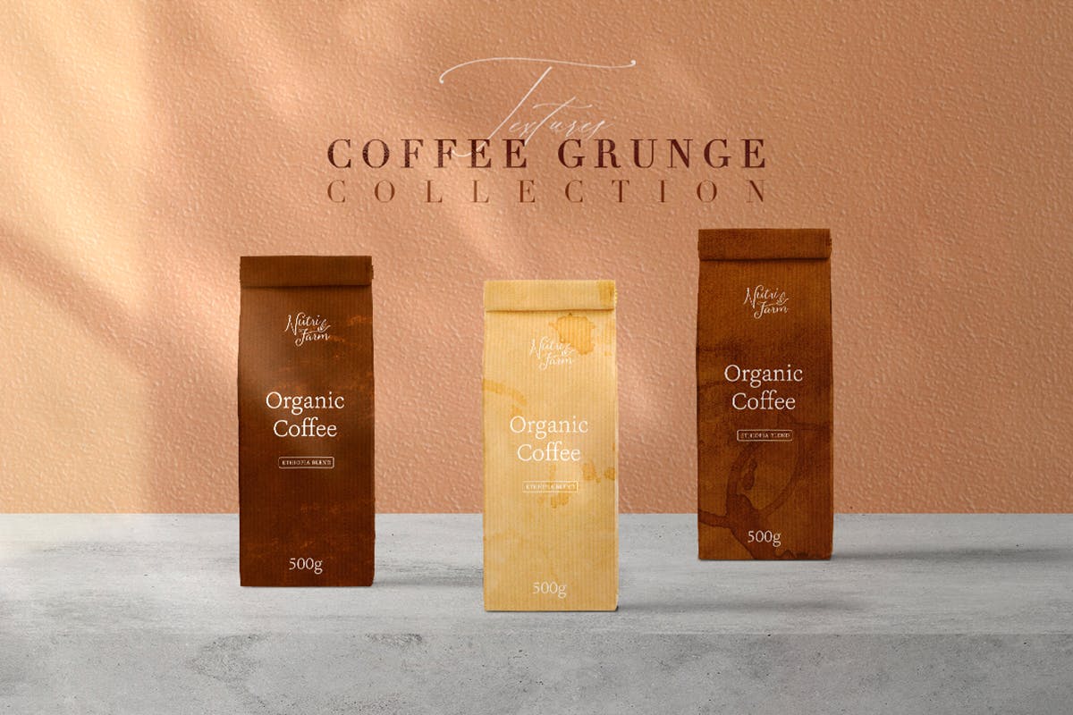 72个咖啡污渍纹理 72 Coffee Grunge Textures 图片素材 第8张