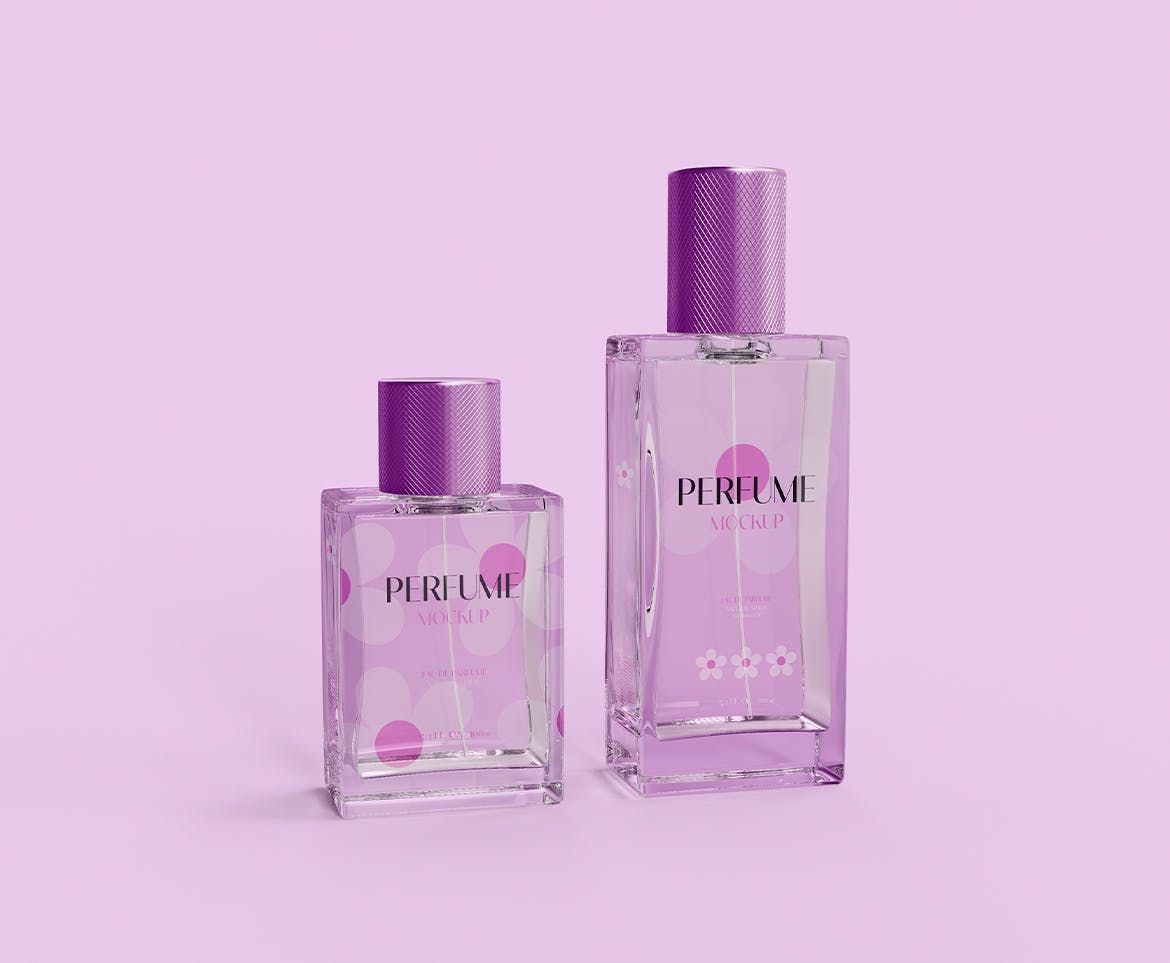 玻璃香水瓶包装展示样机图 Perfume Mockup 样机素材 第3张