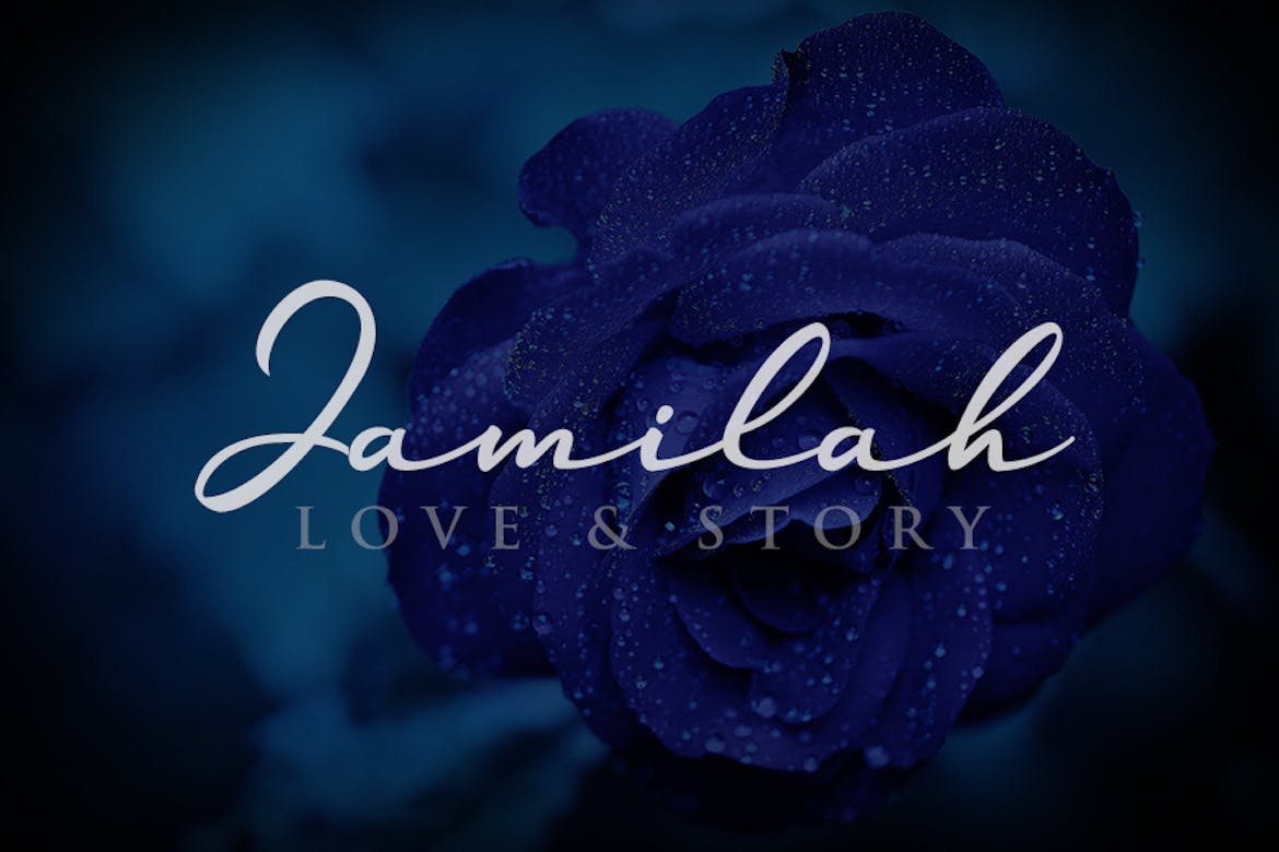现代风格英文手写书法字体 Jamilah – Love Story Handwritten Font 设计素材 第1张