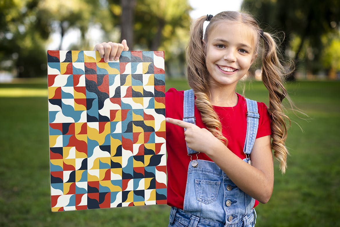 40个几何彩色艺术图案包 40 Geometric Colorful Art Patterns Pack 图片素材 第2张
