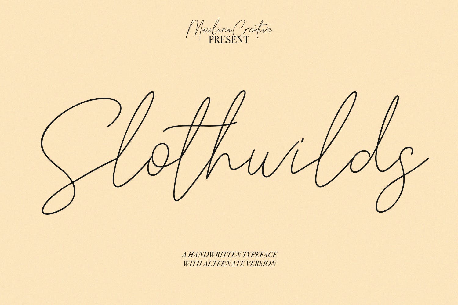 英文手写签名字体合集 Slothwilds Handwritten Typeface 设计素材 第1张