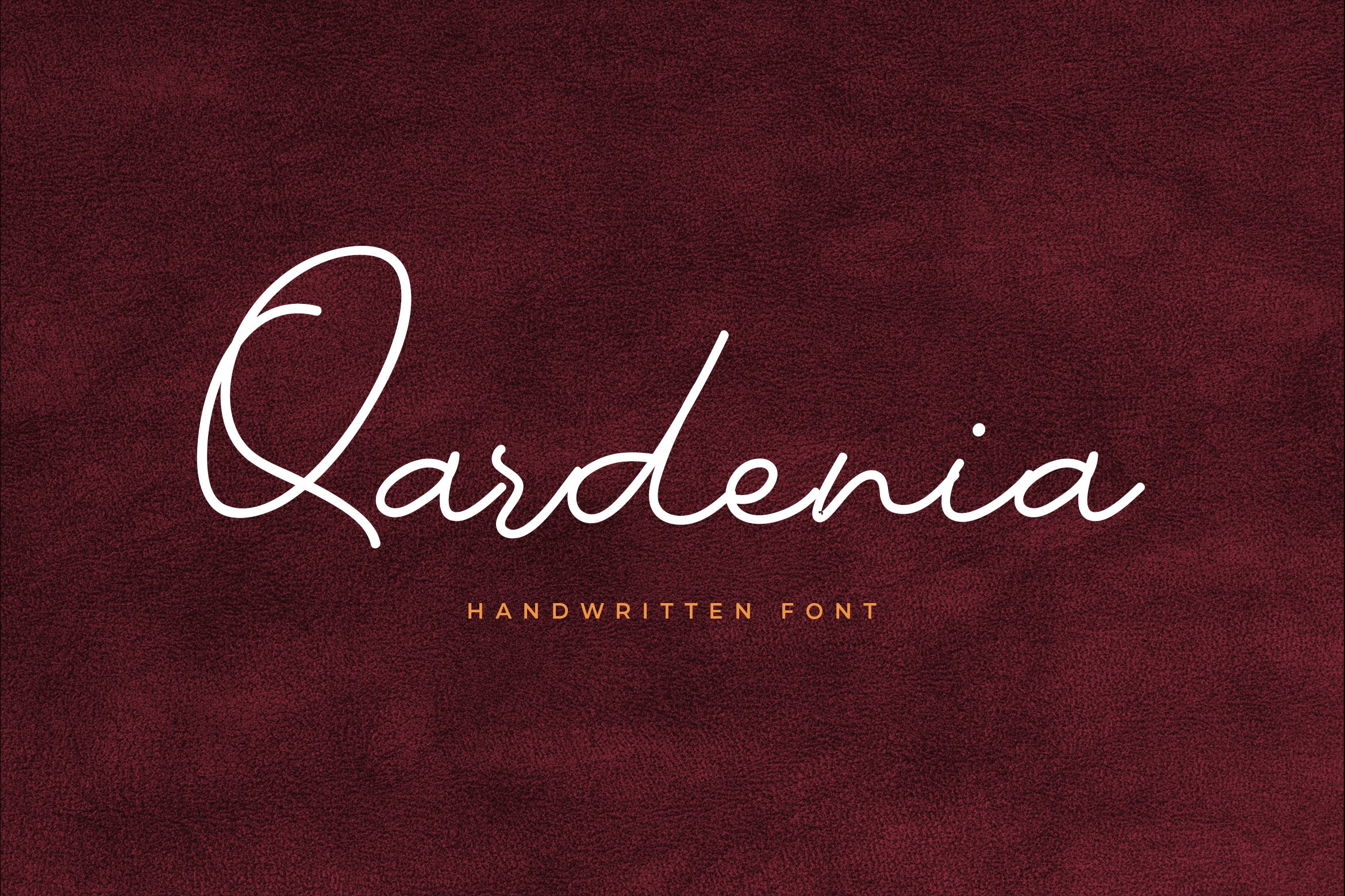 时尚签名风格英文手写字体 Qardenia Signature Font 设计素材 第1张