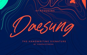 优雅现代风格英文签名字体合集 Daesung – The Handwriting Signature