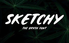 随意手写英文笔刷字体 Sketchy – The Brush Font