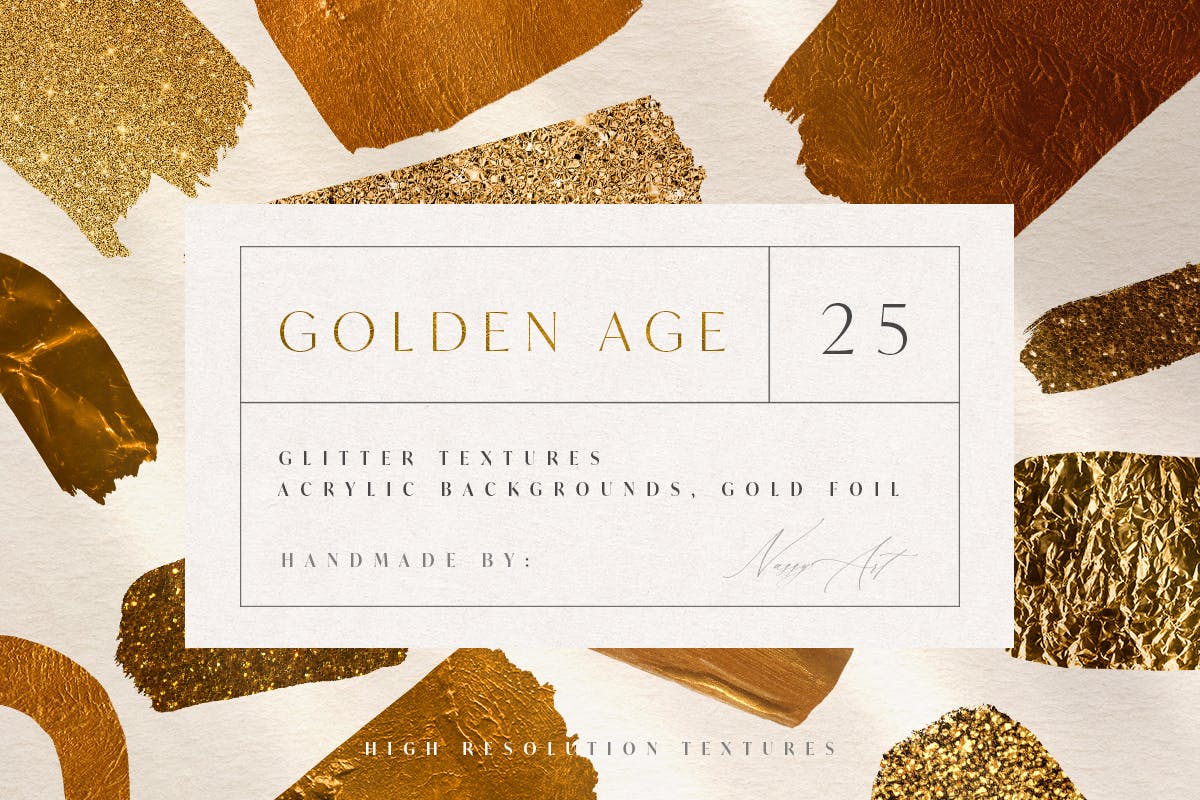 25个黄金时代奢华质感纹理 25 Golden Age Luxury Textures 图片素材 第1张