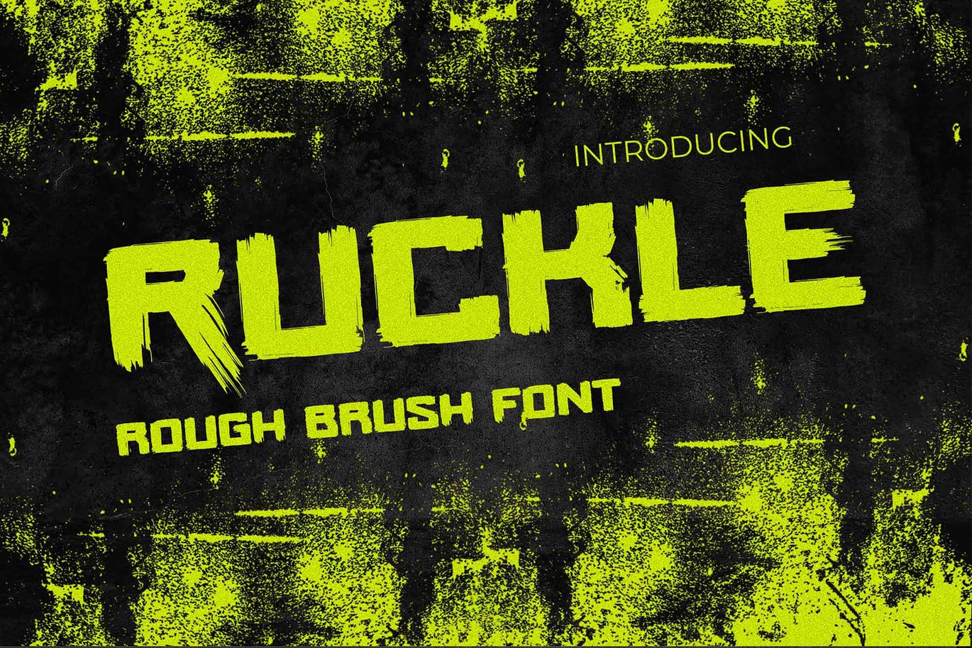 质感自然的粗体笔刷字体素材 RUCKLE – Rough Brush Font 设计素材 第1张