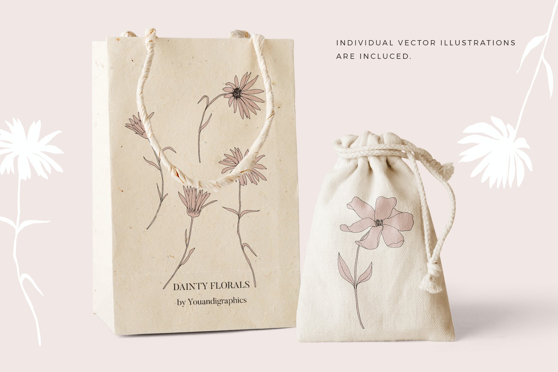 精美的花卉图案和元素 Dainty Floral Patterns & Elements 图片素材 第3张