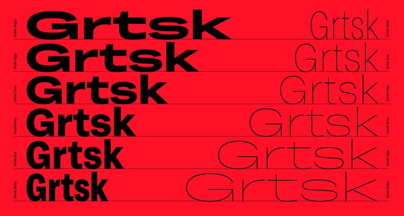 Grtsk时尚英文可变字体完整版 设计素材 第5张
