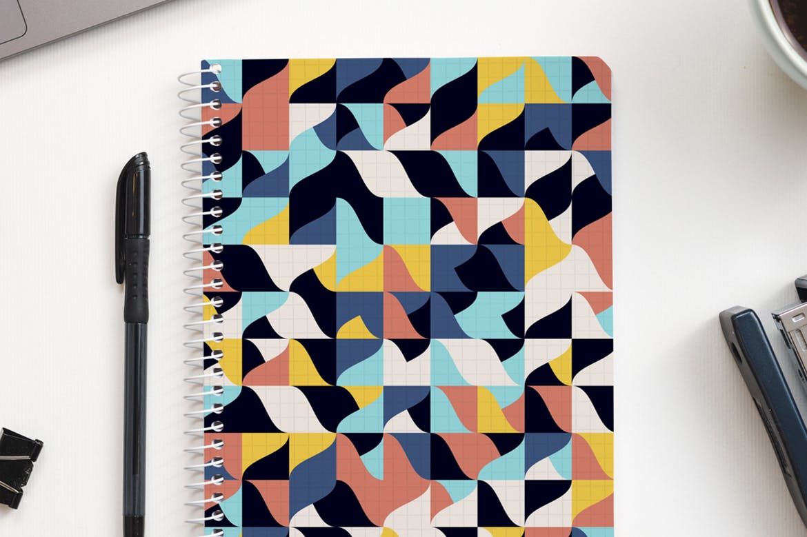 40个几何彩色艺术图案包v1 40 Geometric Colorful Art Patterns Pack 001 图片素材 第6张