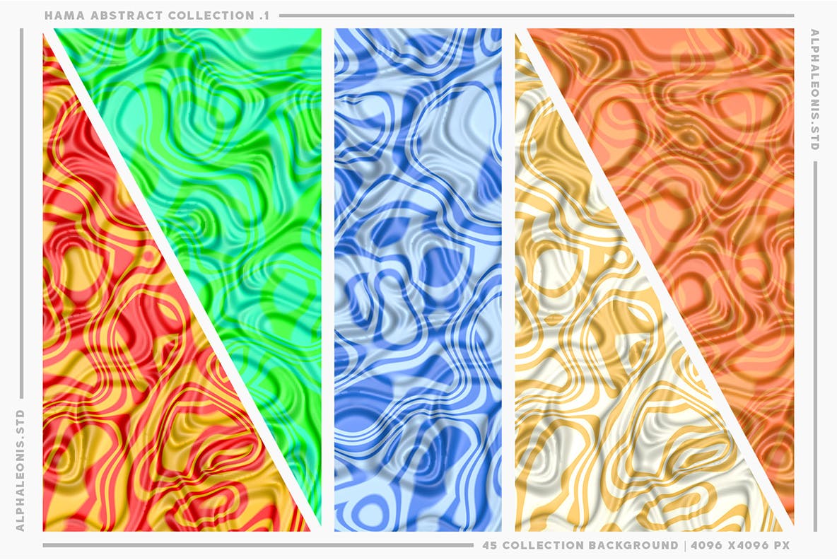 3D抽象液体纹理背景 Abstract Liquid Textures 3D 图片素材 第2张