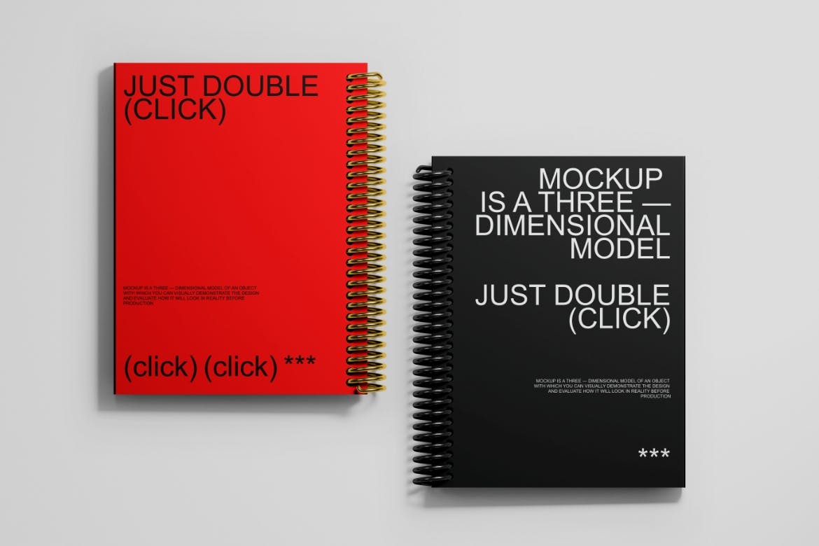 螺旋活页记事本设计样机模板 Notepad Mockup 样机素材 第2张