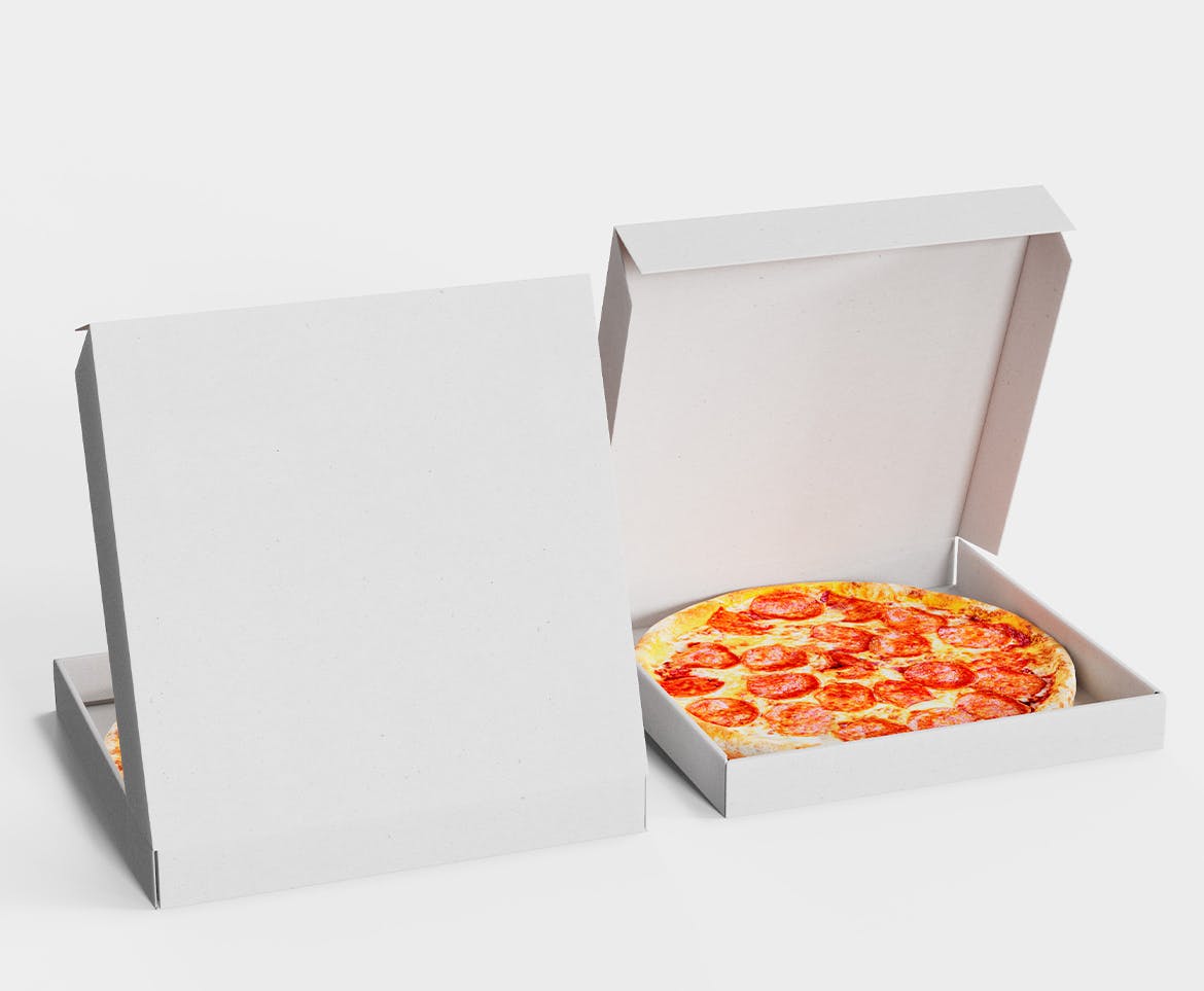 披萨盒外卖包装设计样机图 Pizza Box Mockup 样机素材 第2张