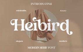 豪华品牌项目衬线字体素材 Heibird Serif Font