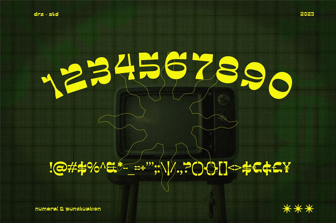 60年代复古迷幻逆反差酸性标题无衬线英文字体设计素材 Finacest – Retro Psychedelic Font 设计素材 第9张