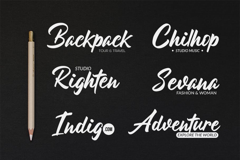 个性加粗连写设计书法手写字体 Backabon – Hand lettering Font 设计素材 第4张
