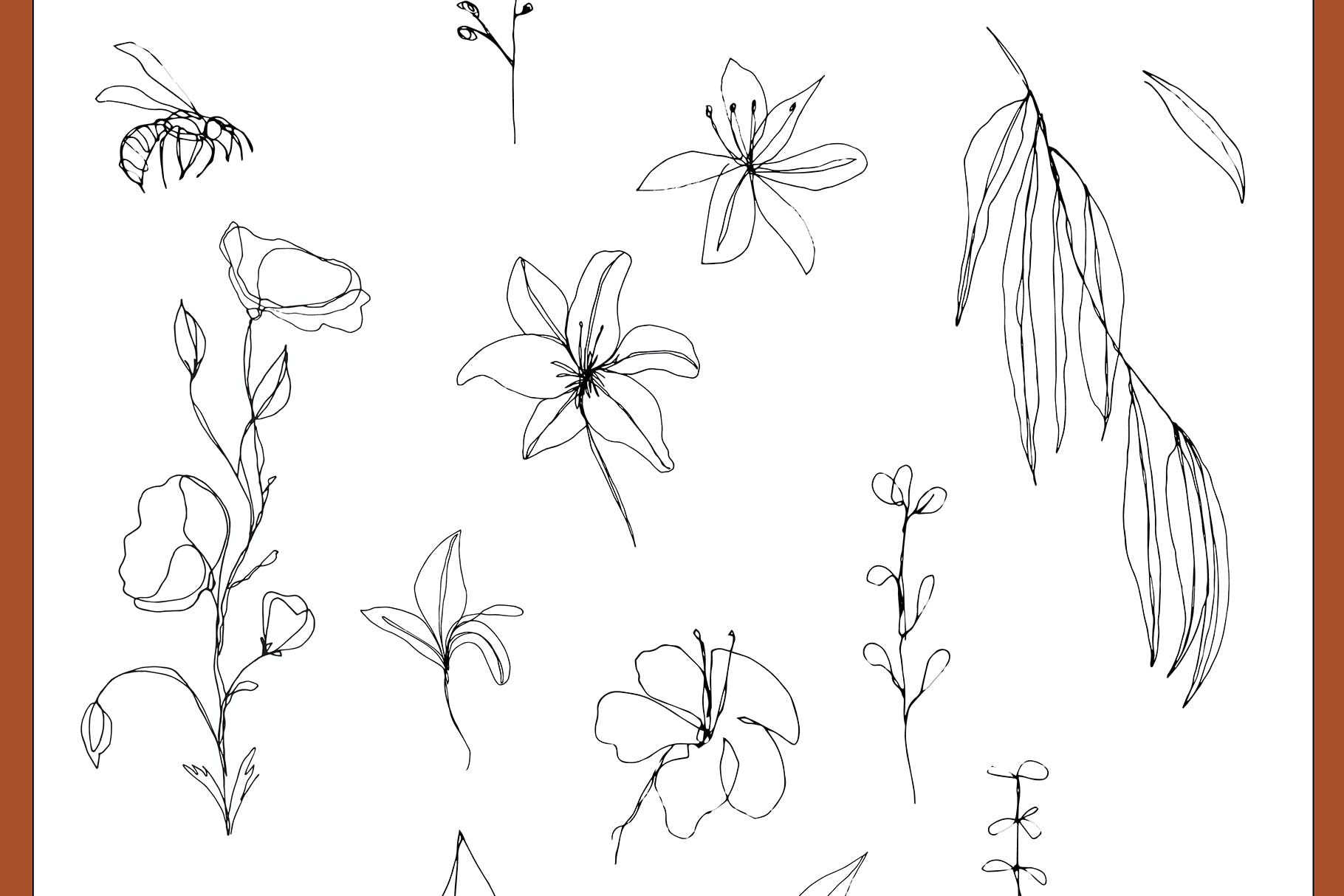黑暗花园花卉手绘图案素材 Dark Garden Floral Patterns 图片素材 第12张