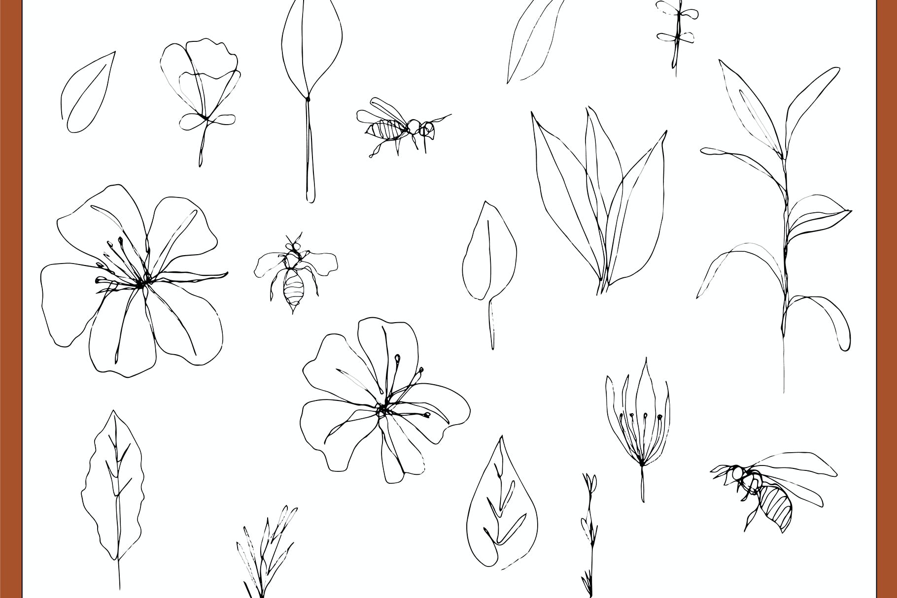 黑暗花园花卉手绘图案素材 Dark Garden Floral Patterns 图片素材 第13张