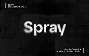 Studio 2am 真实喷漆喷雾颗粒涂鸦模板效果PSD动作模板 Spray