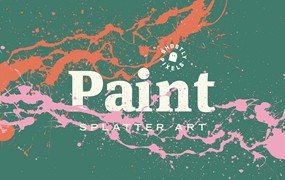 油漆飞溅艺术背景 Paint Splatter Art