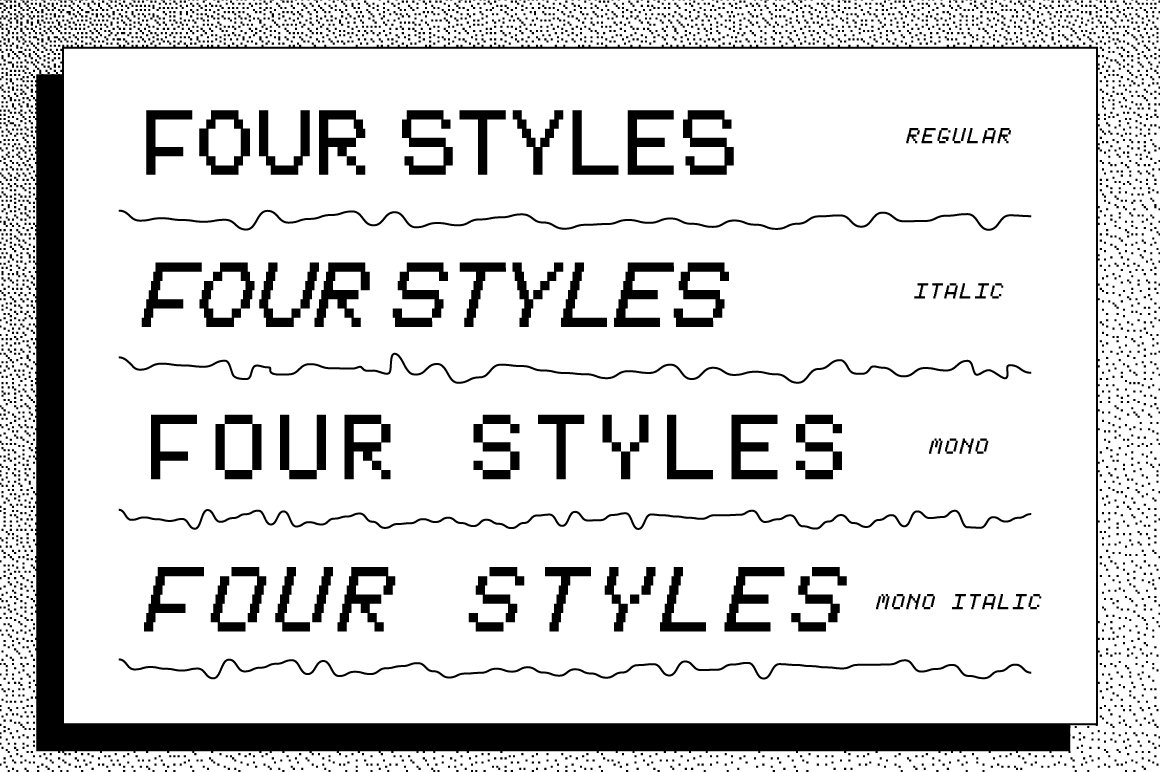 英文字体：复古8it现代像素风格海报标题服装包装设计英文字体 设计素材 第4张