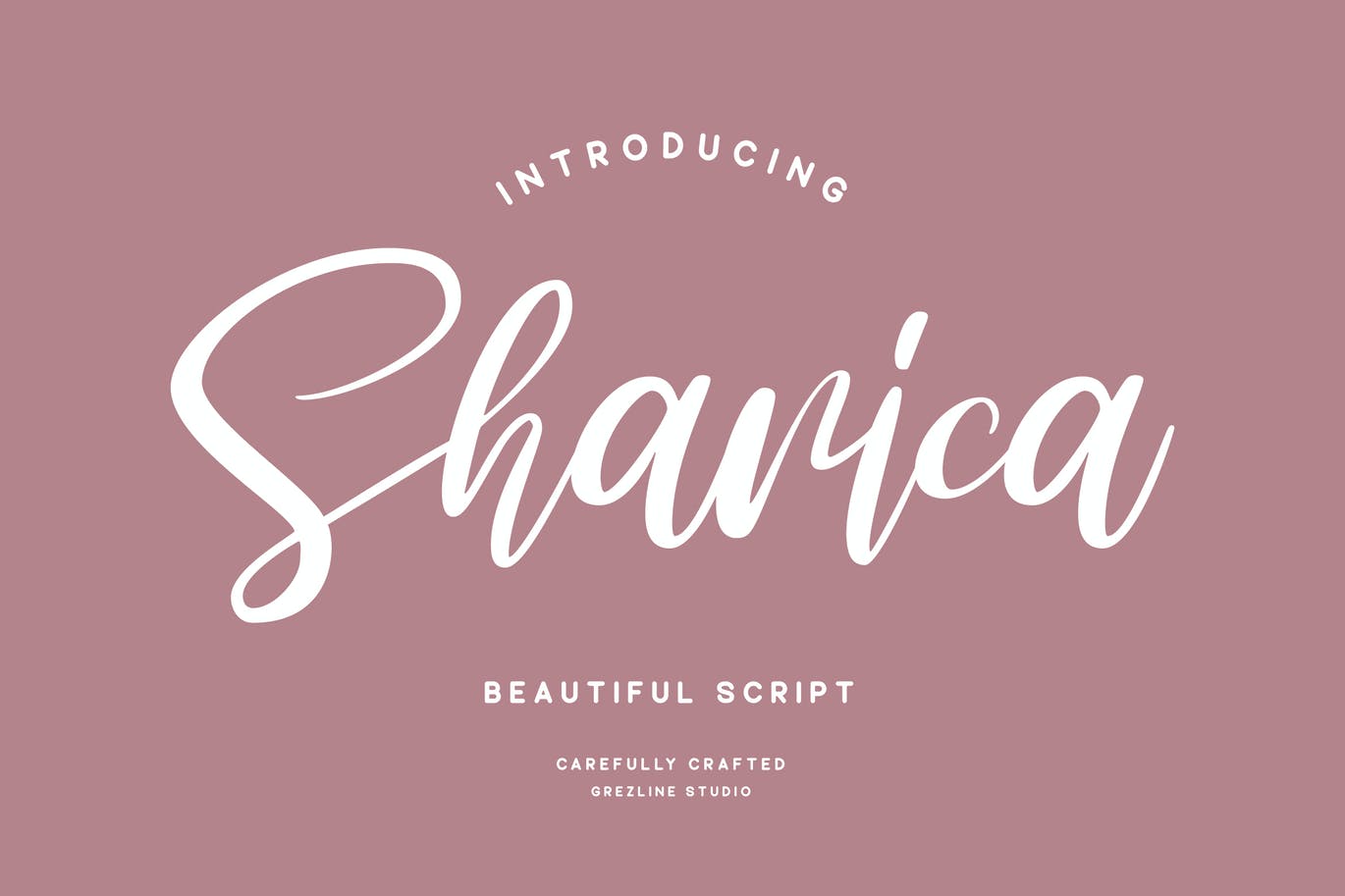 独特风格手绘脚本字体 Sharica Font 设计素材 第1张