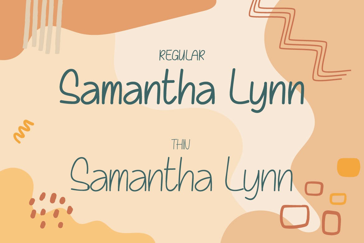 儿童主题项目手写风格英文字体 Samantha Lynn 设计素材 第5张