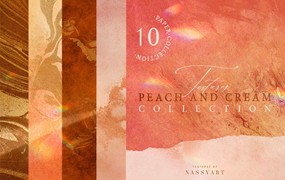 10种桃色和奶油质地纹理v1 10 Peach and Cream Textures Part1