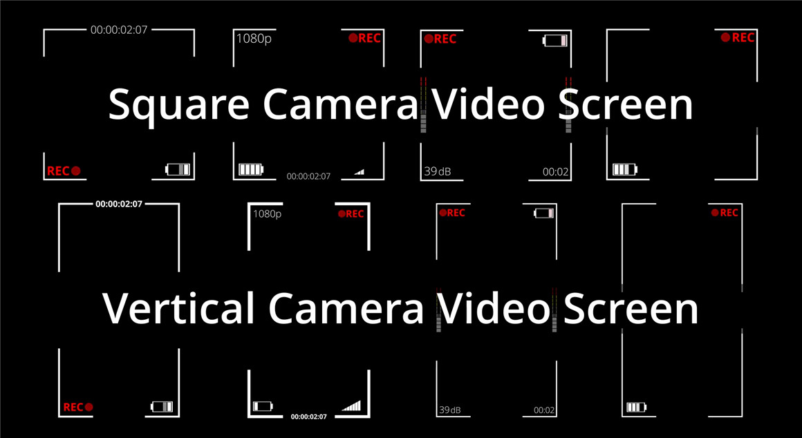达芬奇模板：49个相机取景器参数图标屏幕元素动画包 . 第15张