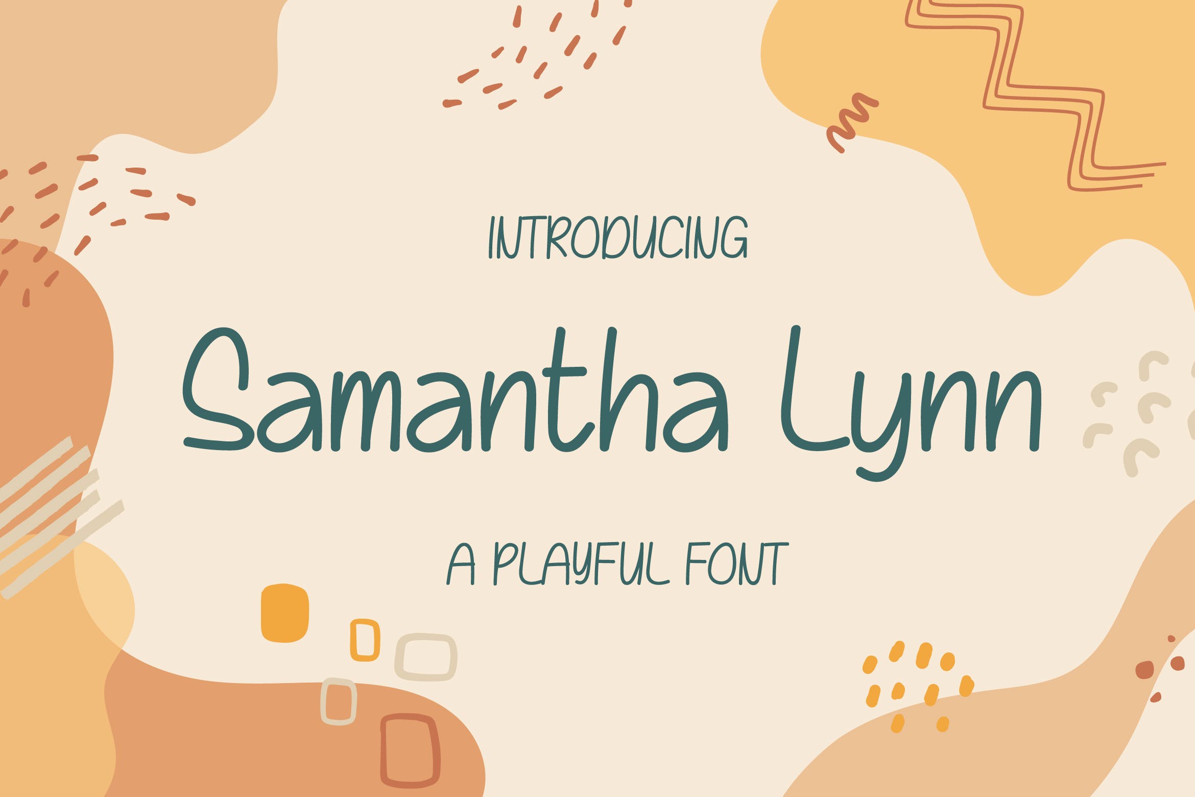 儿童主题项目手写风格英文字体 Samantha Lynn 设计素材 第1张