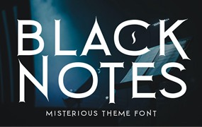 黑色标准无衬线英文字体 Black Notes
