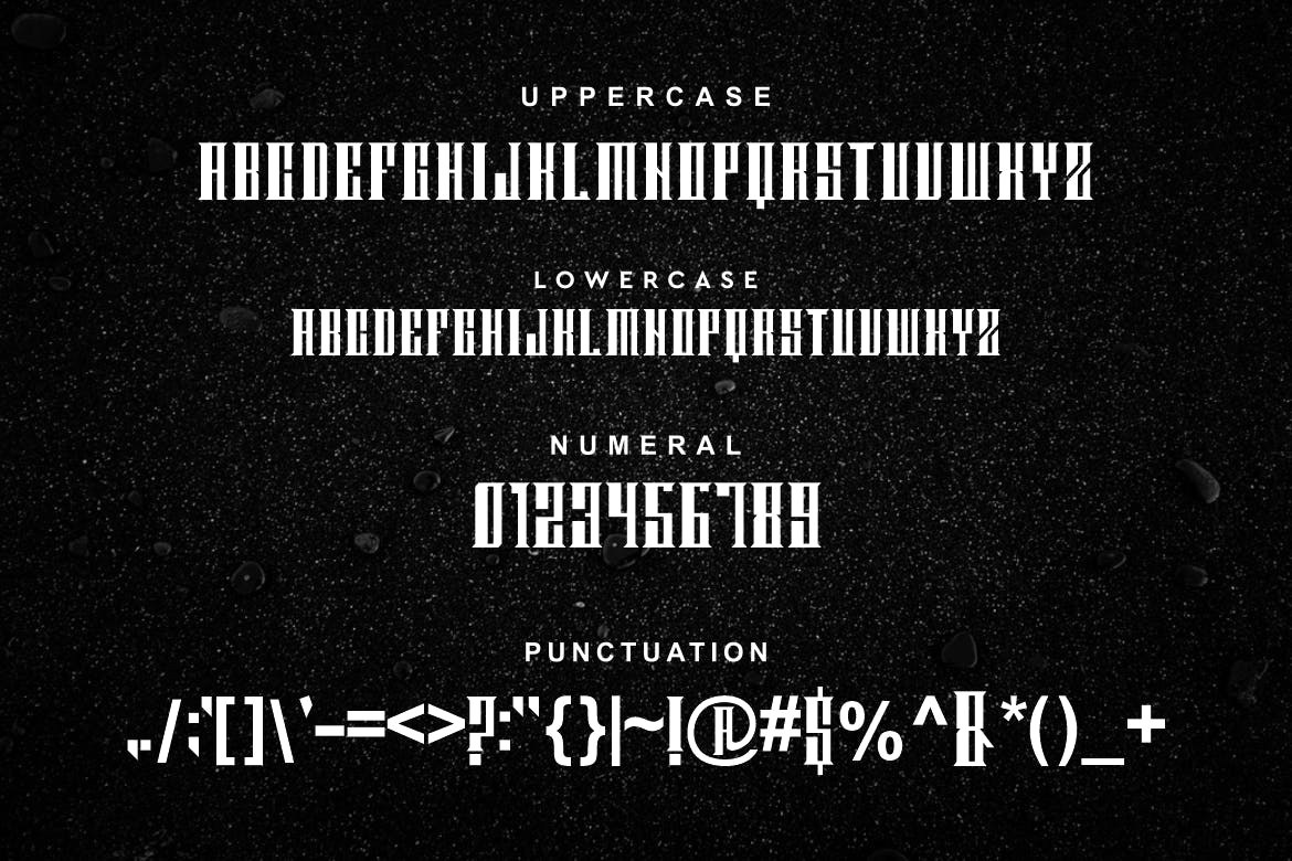 柱子风格粗体显示字体素材 Residenis Font 设计素材 第4张