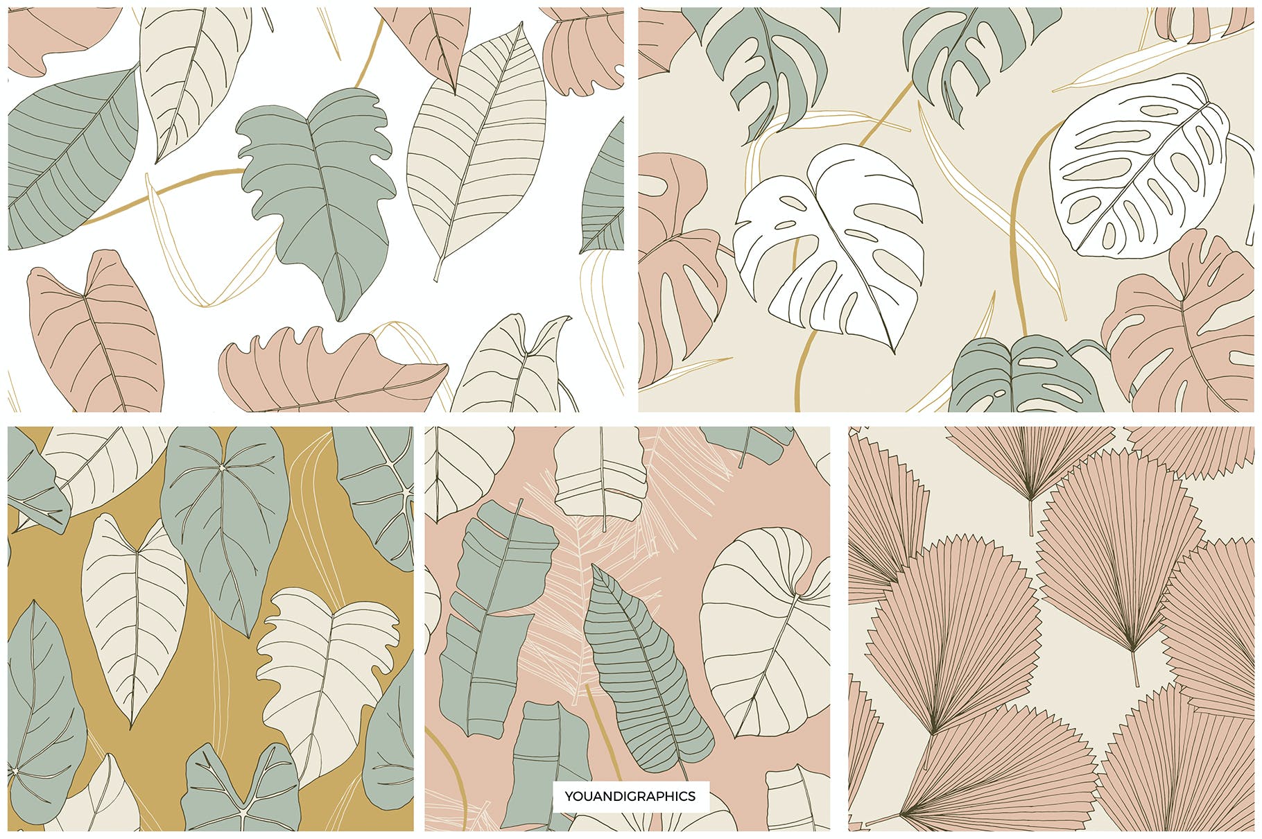 植物叶子热带图案素材 Big Leaves – Tropical Patterns 图片素材 第10张
