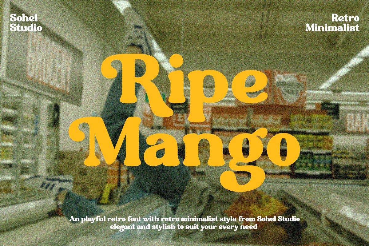 英文字体：复古优雅怀旧氛围衬线海报杂志封面字体 Ripe Mango - Retro Display Typeface 设计素材 第1张