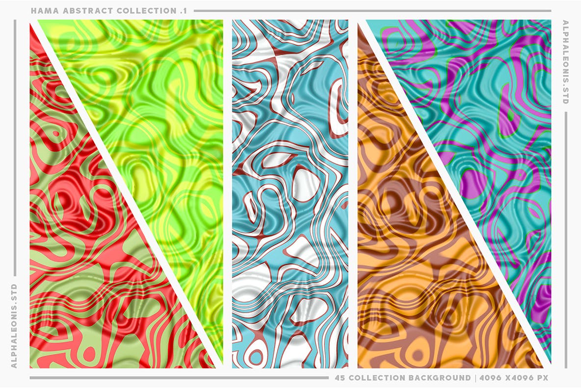 3D抽象液体纹理背景 Abstract Liquid Textures 3D 图片素材 第3张